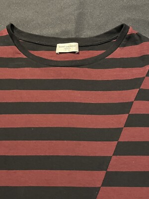 SAINT LAURENT ストライプ Tシャツ M SAINT LAURENT STRIPED SHIRT FITS XXL LADIES AND MEDIUM M MENS
