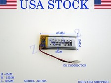 3.7V 300 mAh 601535 Lithium Polymer LiPo Rechargeable Battery USA STOCK 