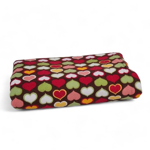 Hearts Cotton Flannel Fabric JoAnn 2 yd 41" wide Red Green Brown New Washed Love - Picture 7 of 7