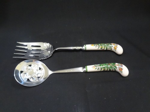 Spode China Christmas Tree - Salad Serving Spoon and Fork  Porcelain Stainless - Picture 2 of 10