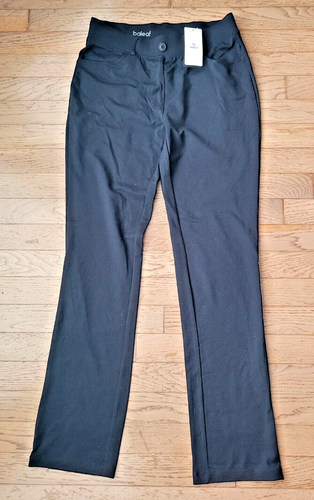 Baleaf Women’s Sm Yoga Dress Pants Black Straight Leg 29” Inseam Stretchy Pocket