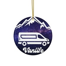 Vanlife Christmas Ceramic Ornaments