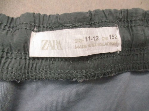ZARA Size 11-12 Kids Unisex Gray Elastic Waist Drawstring Jogger Track Pants 446 - Picture 9 of 11