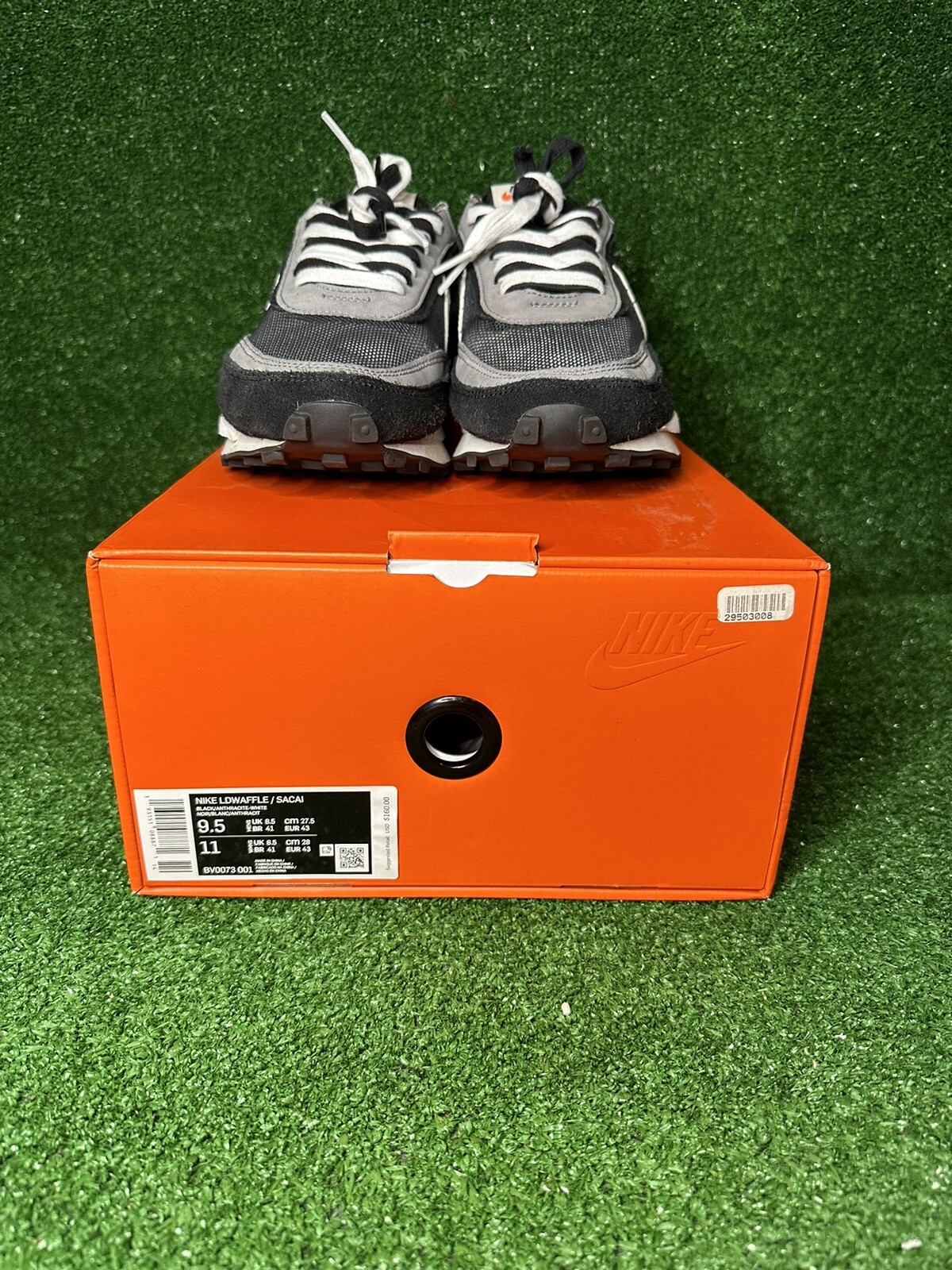 SACAI X NIKE Size 9.5 Nike LDWaffle x Sacai Black 2019