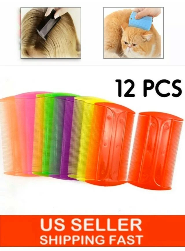 12 Pcs Lice Comb USA Fine Tooth Hair Adult Kids Pocket Flea Nit Tick NEW - Image 2 of 4
