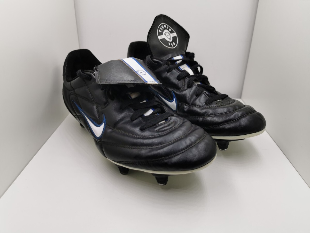 Nike Tiempo 750 SG Black Retro Football Boots Size US 9 UK 8 EUR