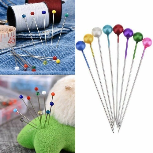 🔥100X Round Head Dressmaking Sewing Straight Pins Mixed-Color - Bild 10 von 12