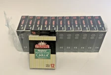 Vintage Prang Hygieia Yellow 31344 Dustless Chalk 12 Boxes 144 Total Pcs NOS