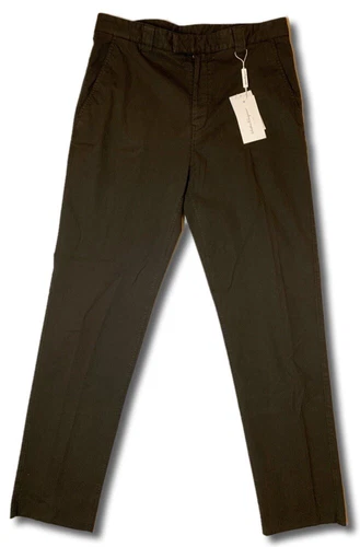 Salvatore Ferragamo Navy Brown Cotton Pants Size 38, EU 54 Made in Italy