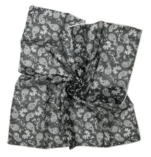 Unisex Cotton Bandanas 22"x22" Paisley-Black