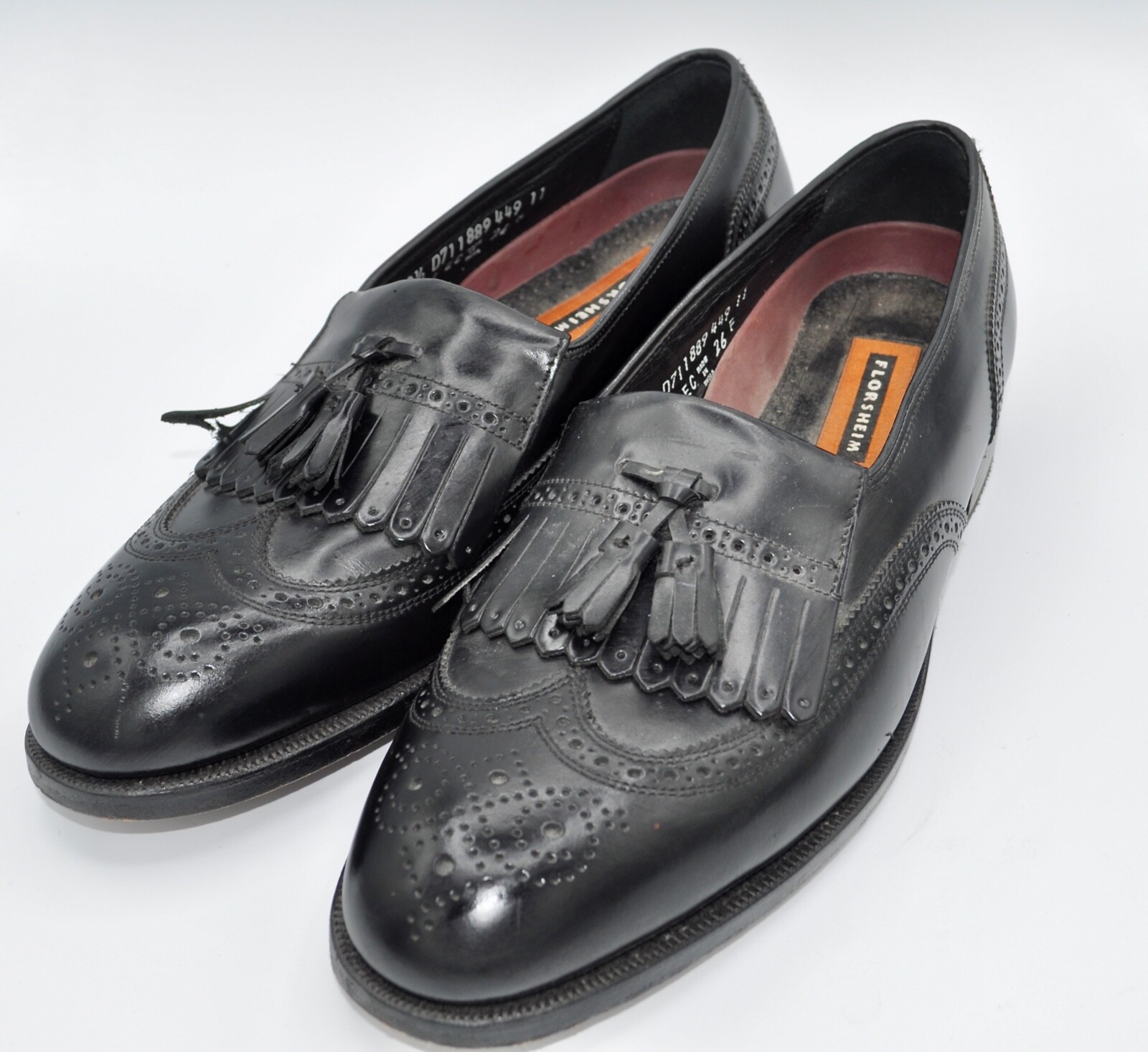 Florsheim Mens Wingtip Black Tassel 