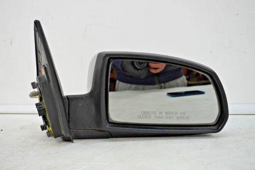 2006-2009 Kia Rio right passenger white manual door mirror OEM E4012294 !CRACKS!