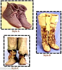 Medieval, Renaissance, Highlander, Nomad Boot, Moccasin 3 Styles Sewing Pattern