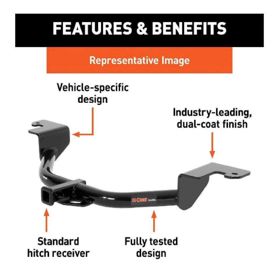 Curt Class 1 Trailer Hitch 111643 for 2002-2008 Audi A4 / Avant / S4 / Passat — 第 2/4 张图片