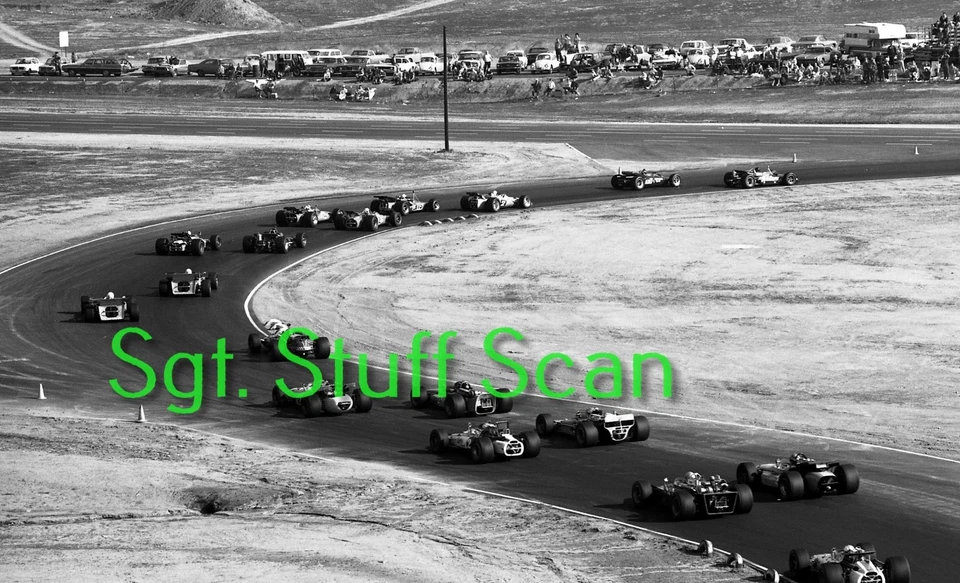 1969 Indy Car racing photo negative Rex Mays 300 Riverside - Image 1 of 1