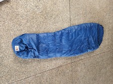 THE NORTH FACE VTG GOOSE DOWN SLEEPING BAG BLUE BROWN LABEL USA MADE