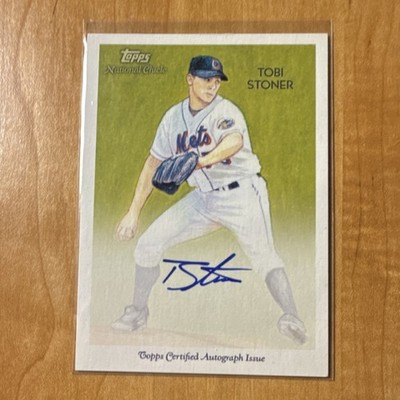 Topps 2010 National Chicle Tobi Stoner Auto #NCA-TS Black Umbrella /25 Mets RC