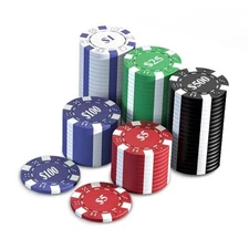 Poker Chip Set, 100 Pieces, 11.5g, Texas Hold'em Poker Chips with Aluminum 