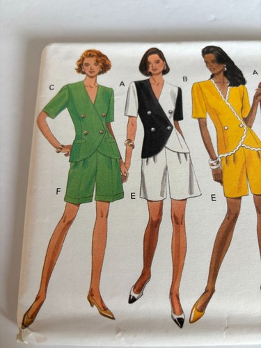 Butterick Sewing Pattern 6221 Work Suit Skirt Shorts Pants Outfit Uncut 18 20 22 - Picture 2 of 6