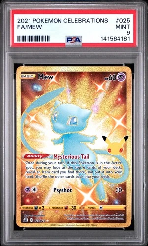 2021 POKEMON CELEBRATIONS #025 FULL ART/MEW PSA 9