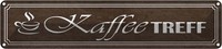 Blechschild 10X46 Cm Kaffee Treff Essen Trinken Deko Geschenk Metall Schild