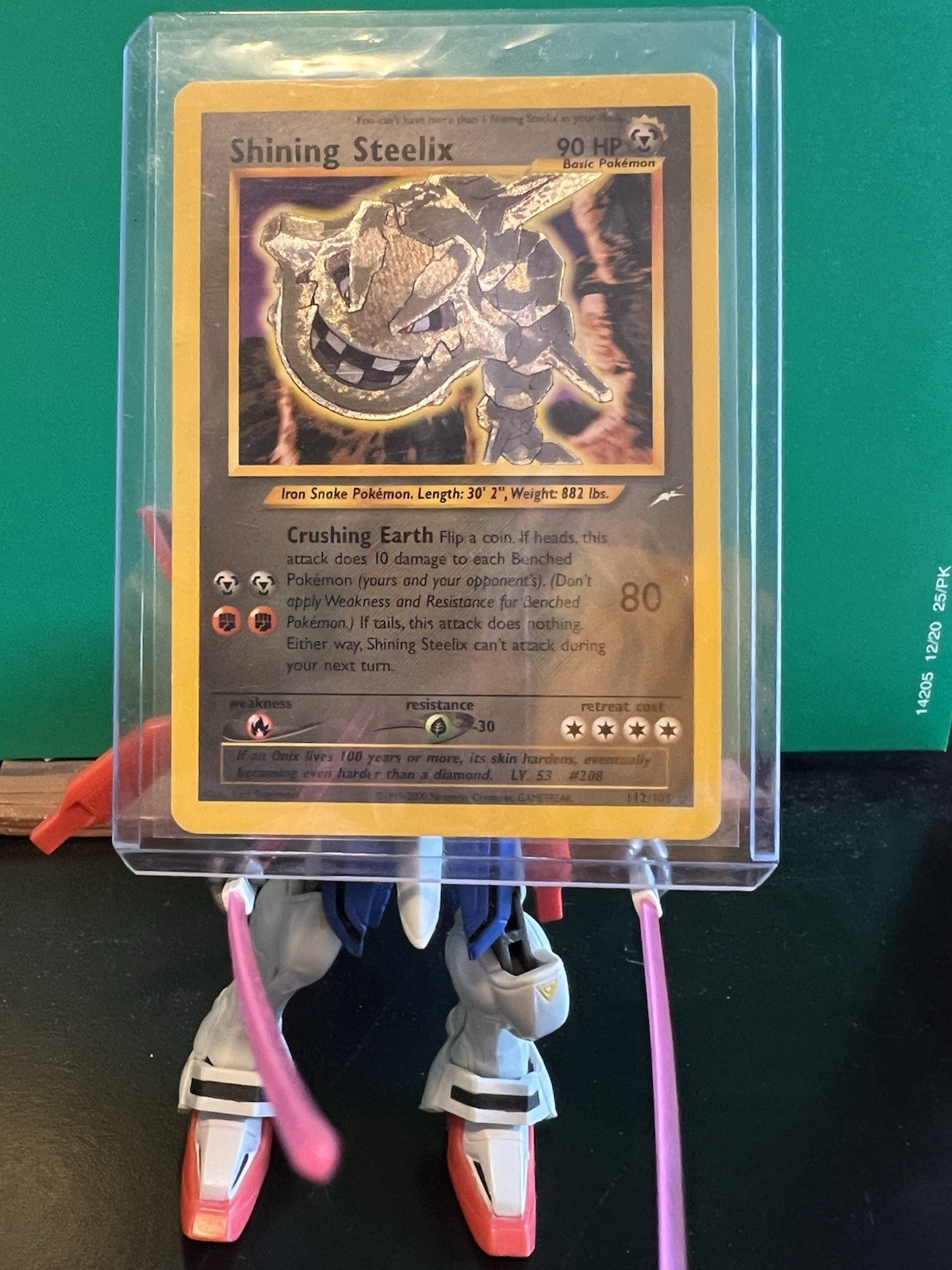 Pokémon Shining Steelix Neo Destiny 112/105 Secret Rare Holo 90 HP Card