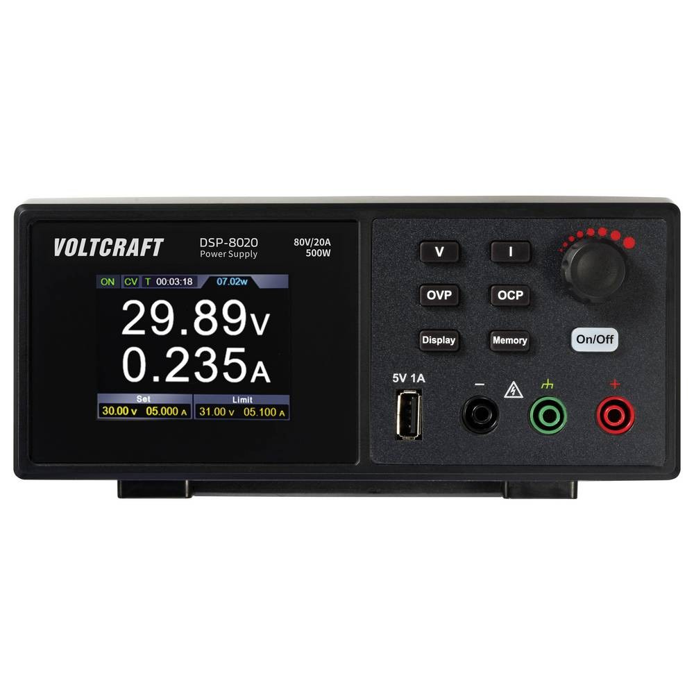 Alimentation de laboratoire VOLTCRAFT DSP-8020 évite les surtensions