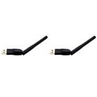2pcs USB WIFI Adapter Dongle for 250 (Black)