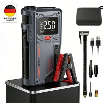 Startgerät booster 12V 20000mAh tragbar,2-in-1-notstartgerät für autoreifenpumpe