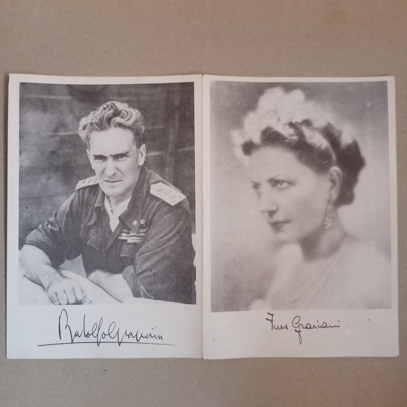 Depliant Elettorale MSI 1953 – Raro Pieghevole Ritratti Ines Graziani e Rodolfo