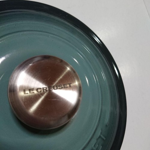 Le Creuset Cocotte Every 18cm Ocean Discontinued Cast Iron Rice Pot Inner Rare - Picture 4 of 20