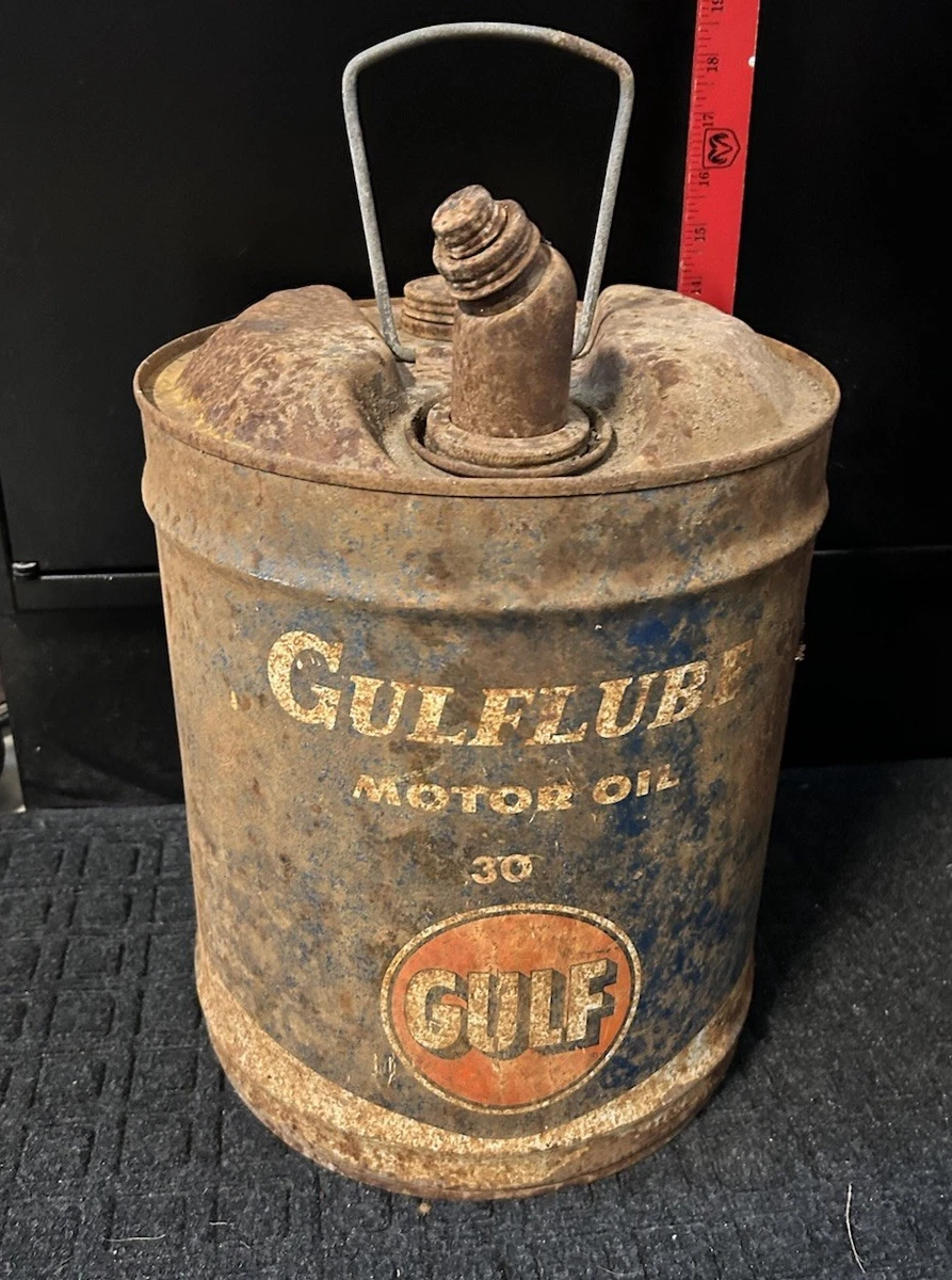 Gulf In Collectible Gas & Oil Advertising Cans And Buckets for
