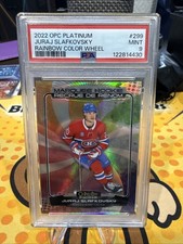 22-23 O-Pee-Chee Platinum Marquee Rookie Juraj Slafkovsky #299 Color Wheel PSA 9