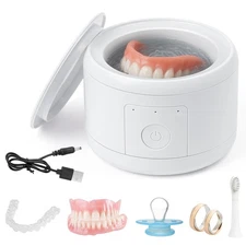 Ultrasonic UV Cleaner for Dentures, Retainer & Mouth Guard – 45kHz Sonic Cleanin
