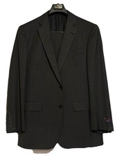 Rare 41R Brooks Brothers Golden Fleece Charcoal Pinstripe Suit Madison Fit