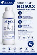  100 Pure Borax 1 kg Powder Form  Certificate Worldwide Free Shipping