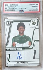 2024-25 Panini Donruss Next Day AJ Johnson Rookie Auto Bucks #NDA-23 PSA 10