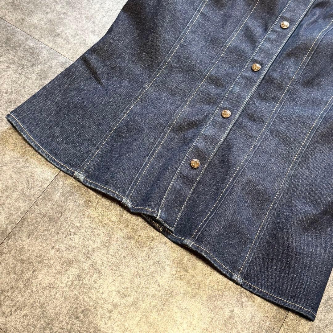 [Excellent Condition] Burberry Blue Label Nova Check Button Denim Shirt Jacket thumbnail 14