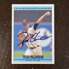 Tom Glavine Autograph 1992 Donruss On Card Auto NM Hand Signed Atlanta Braves