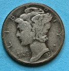 1936-D Mercury Dime. 90% Silver. F-VF Condition. Charity Auction/Animal Rescue.