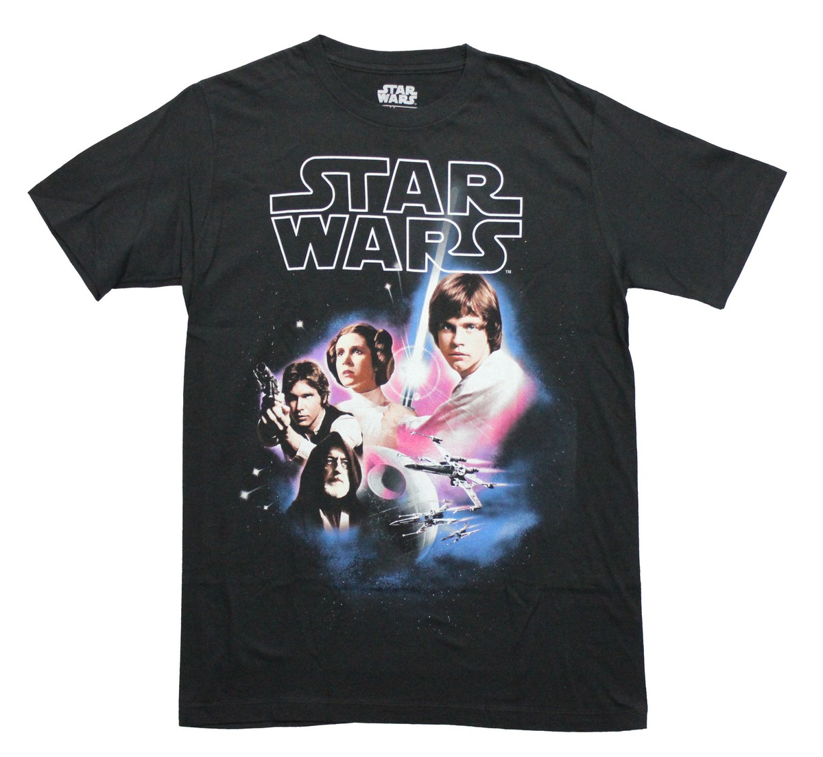 Star Wars Mens T-Shirt - Original Trilogy Luke Han Leia & Obi
