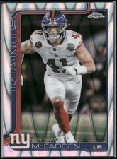 2025 Topps Chrome Raywave Micah McFadden New York Giants #232 Refractor