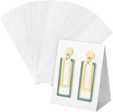 100 Pcs Standing Earring Display Cards Holders Paper Hanging Earring Packaging f