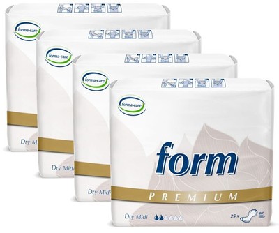 Forma Care Form - PREMIUM Dry Midi - Inkontinenzvorlagen - 4x25 Stück