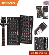 Bass Guitar Fretboard Note Map Decals Vinyl for Learning Notes Chords Scales