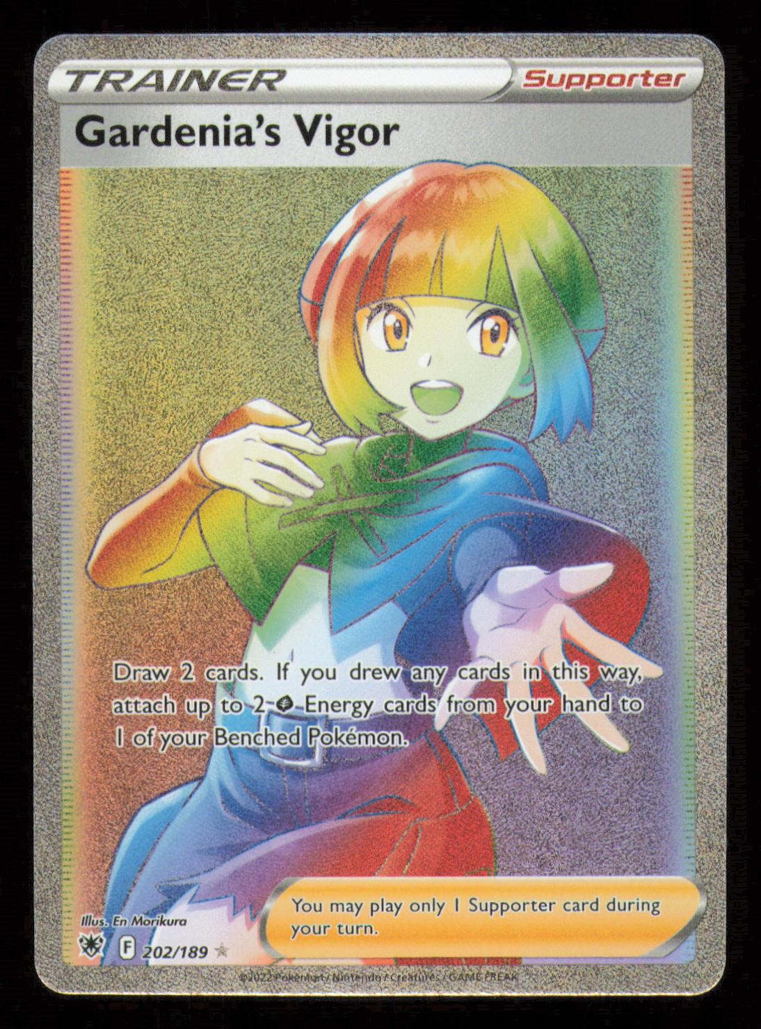 Gardenia's Vigor 202/189 Rainbow Rare Astral Radiance Pokemon Near Mint