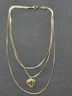 Estate- Gold Tone - Heart Pendant - Mullti Layer Necklace - Item 409 — photo 1