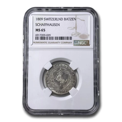 1809 Switzerland Silver Batzen MS-65 NGC