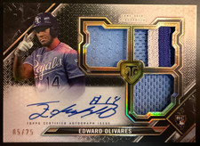 2021 Topps Triple Threads Edward Olivares RC Rookie Auto Patch /25 #RFPAR-EO RPA