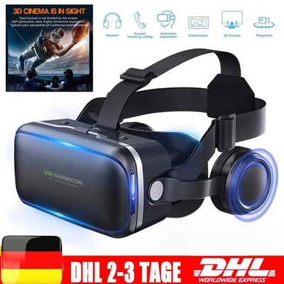 3D VR Brille Virtual Reality Headset 90-100° für Smartphones Handy Alle Handys